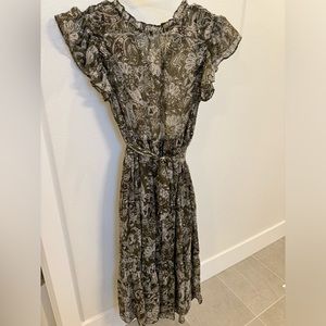 Moon river belted midi dress